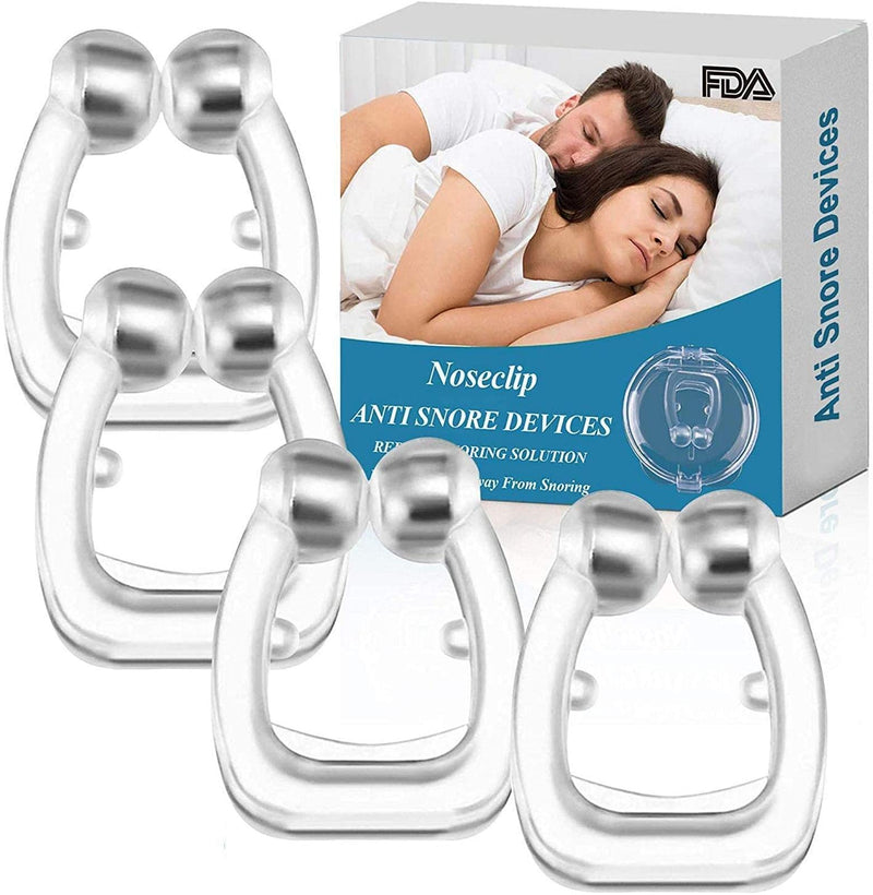 Snore Stopper, 4 Pieces Anti Snore Nose Clip Magnetic Nose Clip Against Snoring Nasal Spreader Made Of Soft Silicone,Health Sleeping Aid Equipment - BeesActive Australia