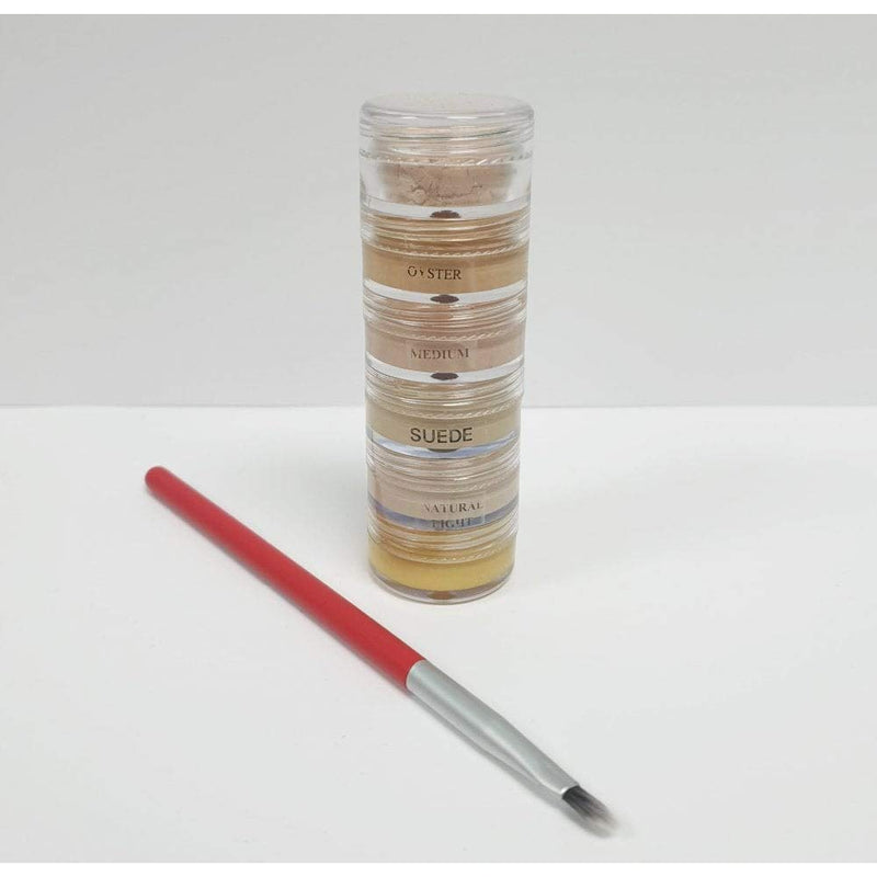 Veil Cover Cream Dark Circles Concealer & Colour Corrector with Setting Powder and Brush (Light) Light - BeesActive Australia