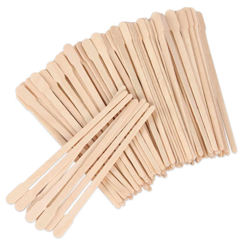 200 Pcs Eyebrow Wax Sticks Wax Applicator, Wood Wax Spatulas for Face and Small Hair Removal Sticks With Handle - BeesActive Australia