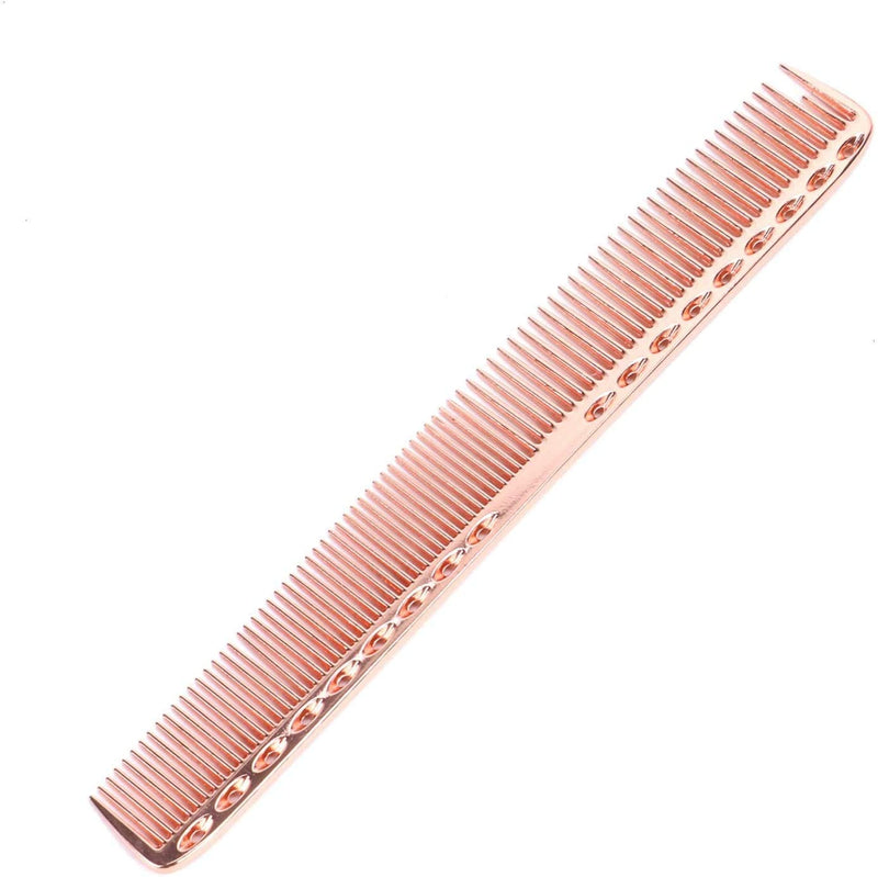 kuou Professional Aluminum Metal Salon Comb, Heat-resistant Anti-static Hair Comb for Hair Cutting Styling & Grooming Rose gold - BeesActive Australia