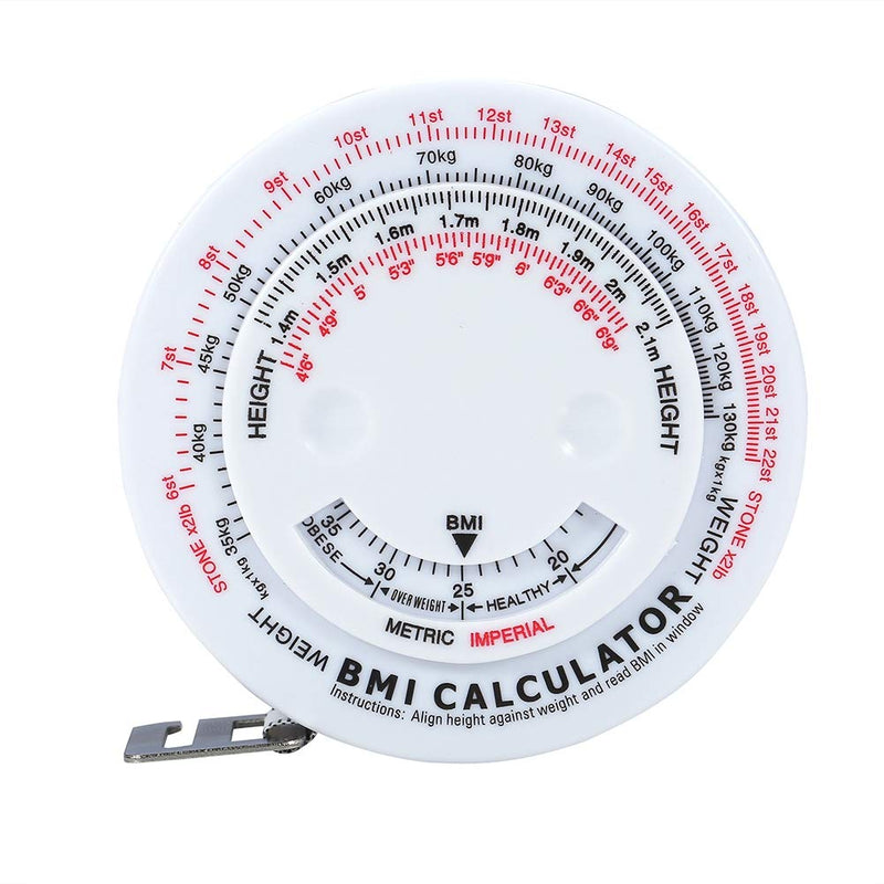 Body Fat Monitor Beauty Body Mass Index Round Fat Measurement Measure Fitness Measuring Tape Retractable for Body Fitness - BeesActive Australia