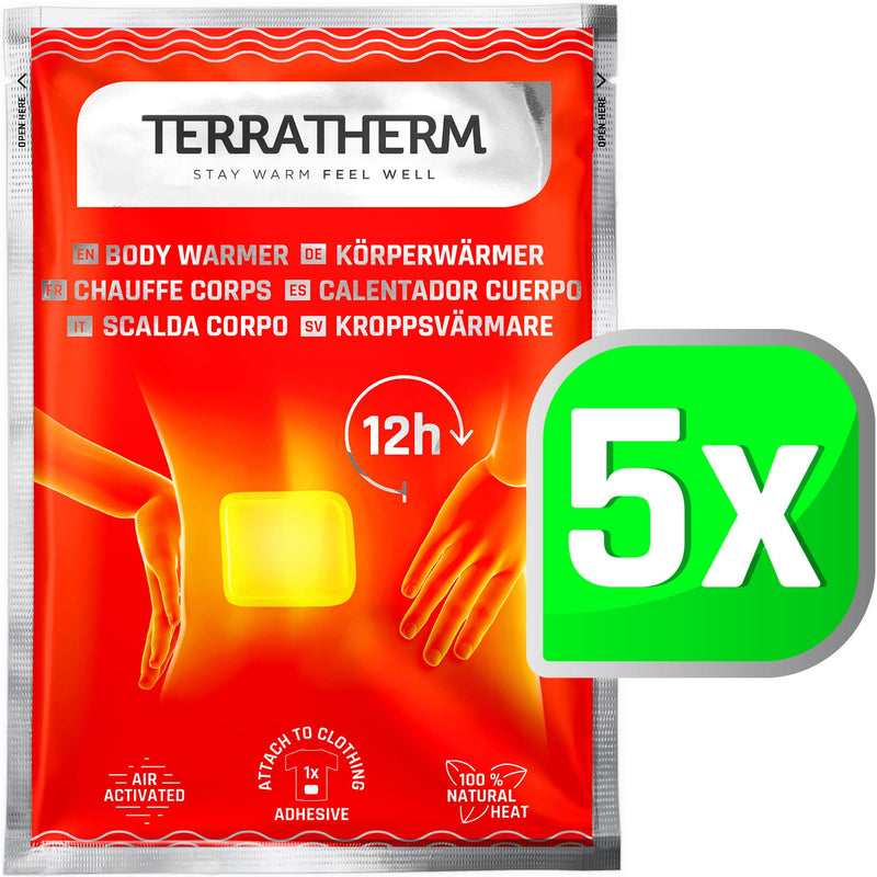 Heat Patch Back, Neck and Shoulders – 12h Soothing deep Heat, Back Warmer – Body Warmer self-Adhesive and air Activated – 5 Pieces - BeesActive Australia