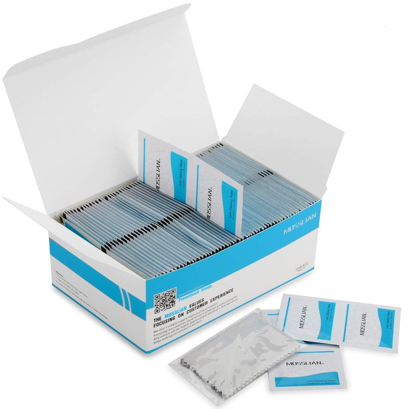 Pre-Moistened Screen Wipes MOSSLIAN Lens Wipes for Glasses, Smartphone, iPhone, Screens and Other Delicate Surfaces (Blue) Blue - BeesActive Australia