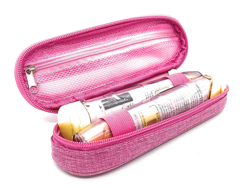 ICE Medical Pink Twin Epipen SyringeCase/Bag - Allergies, Diabetes, Inhalers, Syringes, Insulin etc - BeesActive Australia