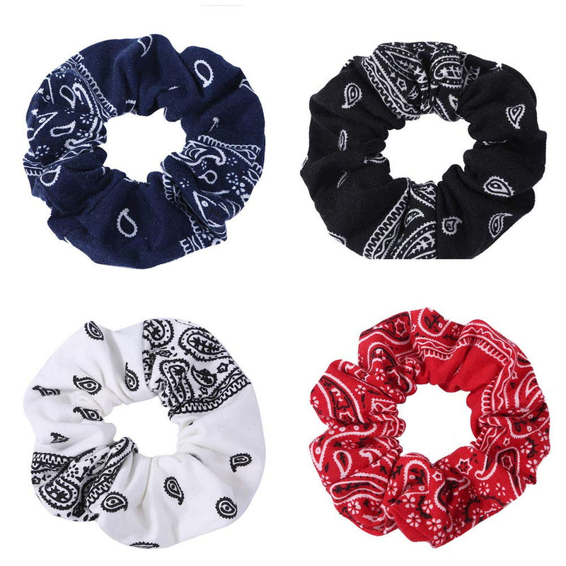 nuoshen Bandana Cloth Fabric Scrunchies Hair Elastics Ties，Hair Scrunchies Elastic Hair Ties Women Accessories - BeesActive Australia