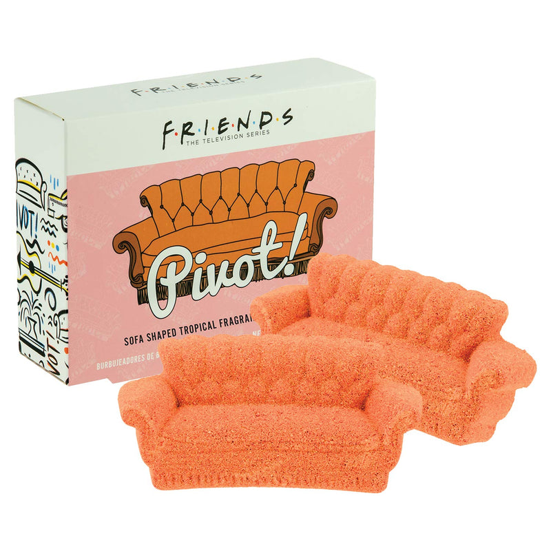 Paladone FRIENDS TV Show Sofa Shaped Bath Fizzer Set - Tropical Scent- Set of Two 50g Fizzies, Pink - BeesActive Australia