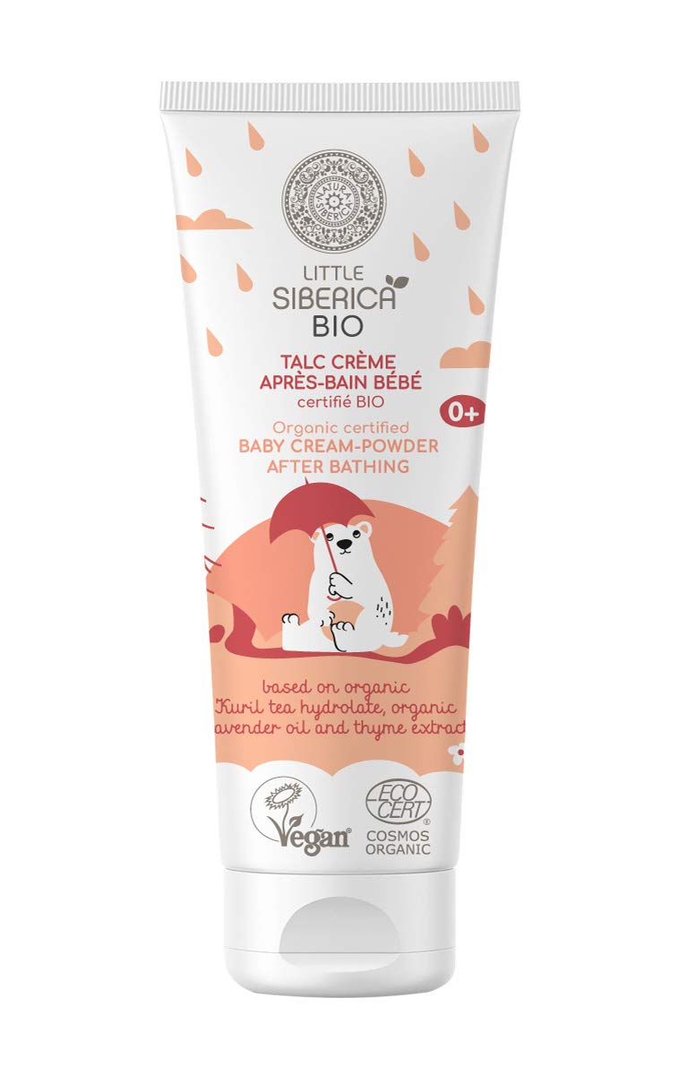 Natura Siberica Little Siberica. Organic Certified Baby Cream-Powder After Bathing, 75 ml - BeesActive Australia
