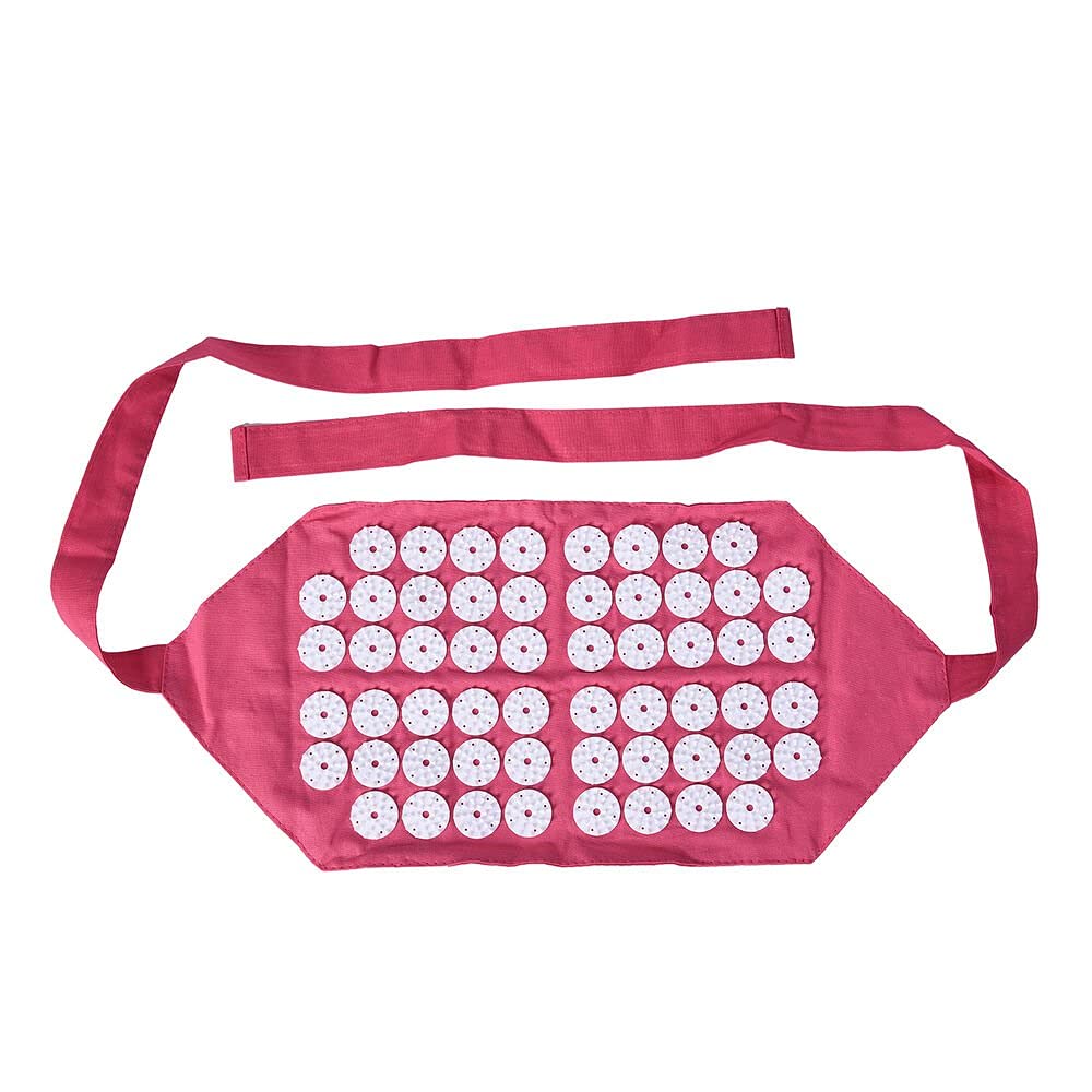 Acupressure Massager Belt Adjustable Length Durable Lightweight and Non-Slip Base Size 45x21x0.2cm - Pink and White Colour Pink, White - BeesActive Australia