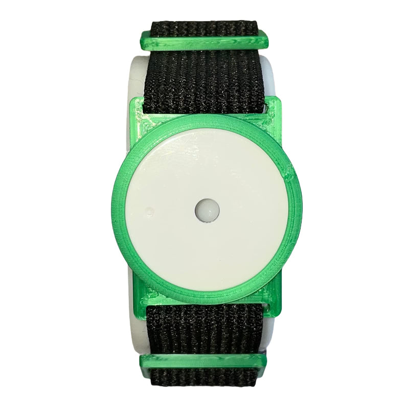 CGM Clips UK - Sensor Armband Holder/Protector Compatible with Freestyle Libre 1/2 - Green and Black Strap - BeesActive Australia