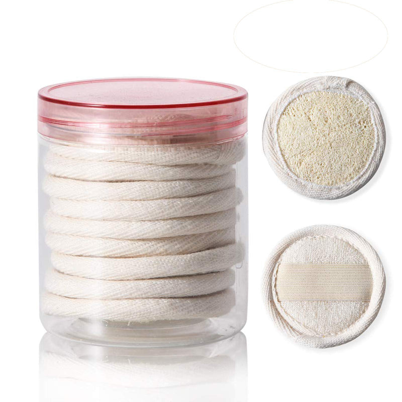 10 Pcs Exfoliating Loofah Sponge Pads, Face Loofah Exfoliator, Natural Luffa Sponge for Cleansing and Exfoliating Facial Skin, Perfect for Bath Spa - BeesActive Australia