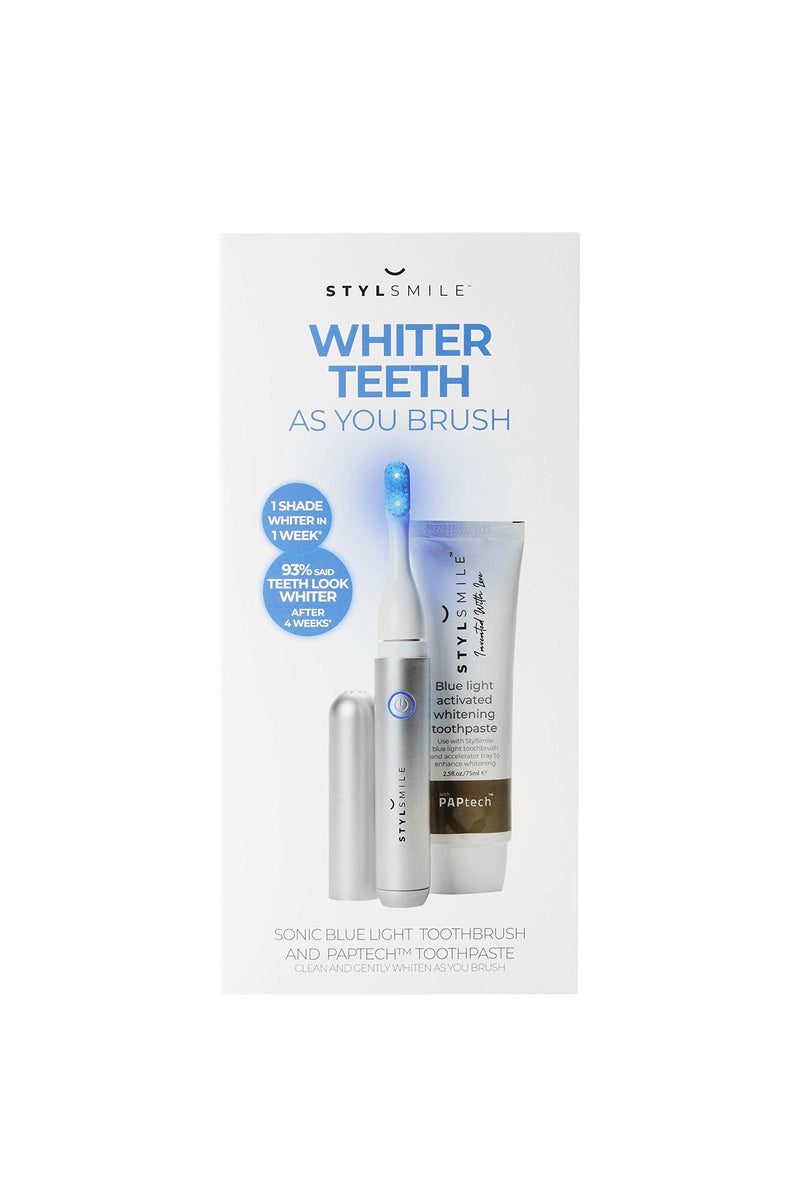 STYLSMILE Kits Set whitening Teeth with Blue led Light Technology Toothpaste and Gel (Several Options) (Brush Kit) - BeesActive Australia