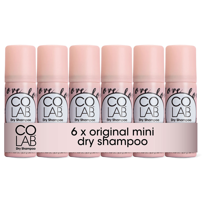 COLAB – Dry Shampoo, Original, 50ml, Pack of 6 - No White Residue, No Fuss, All Hair Types, Fresh Scent - BeesActive Australia