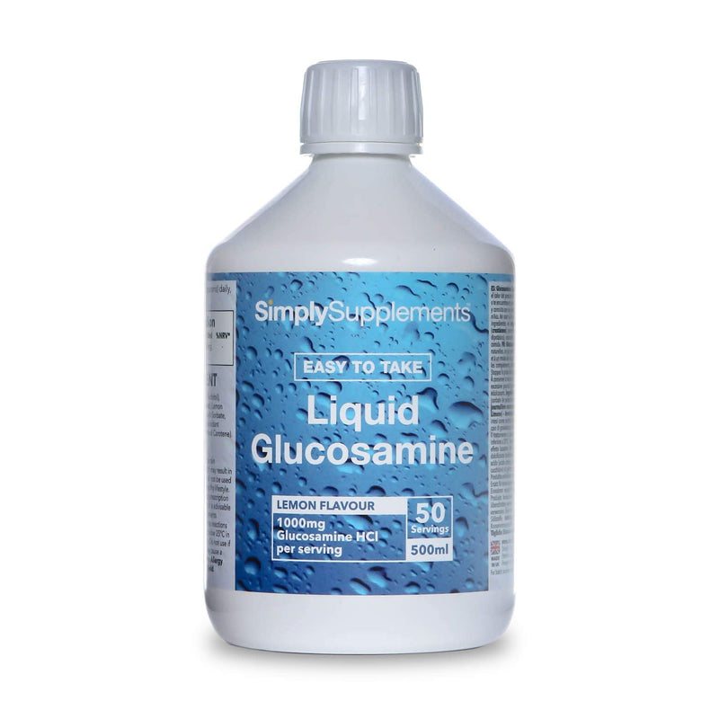 Liquid Glucosamine | Lemon Flavour | 500ml Bottle | 1000mg Glucosamine HCl Per Serving | 50 Servings - BeesActive Australia