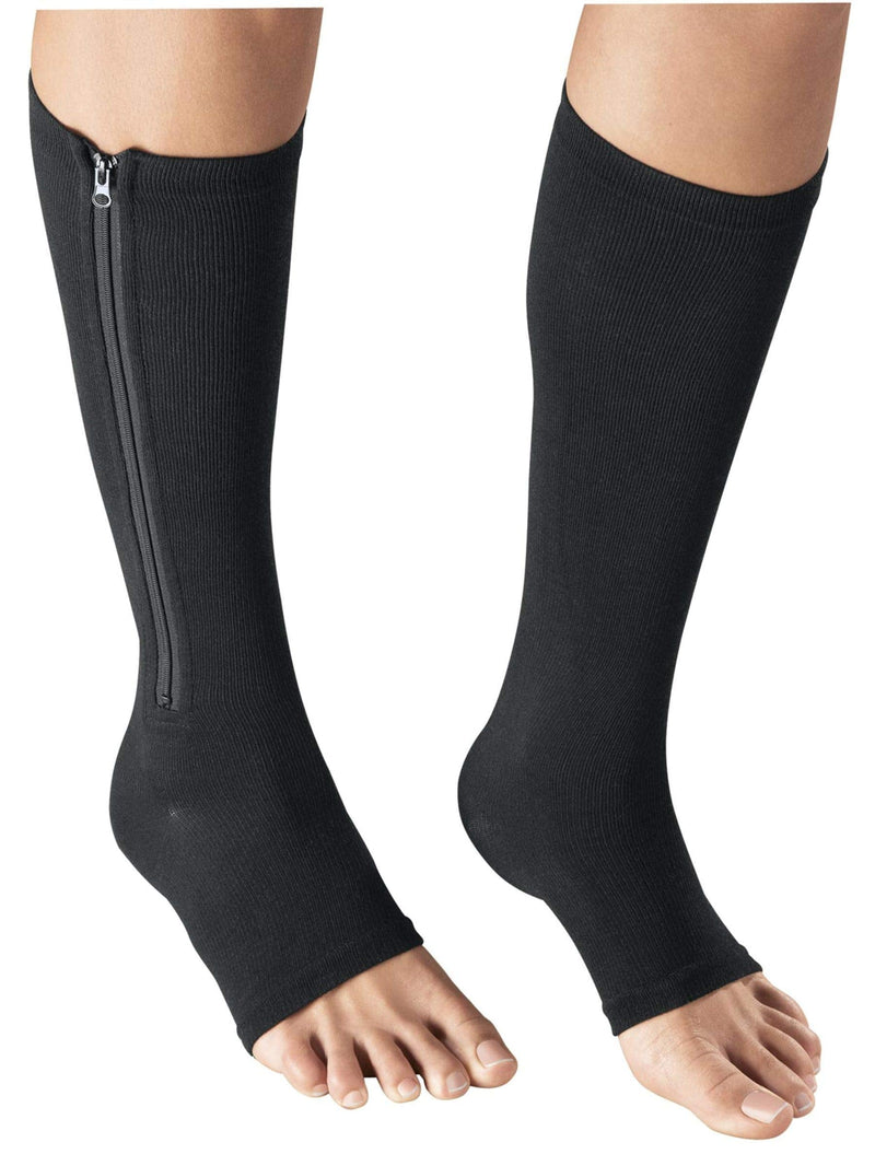 Compression Socks for Women or Men Flight Socks Ladies Socks for Swollen Feet and Legs Varicose Veins or DVT 2 Pairs S Black - BeesActive Australia