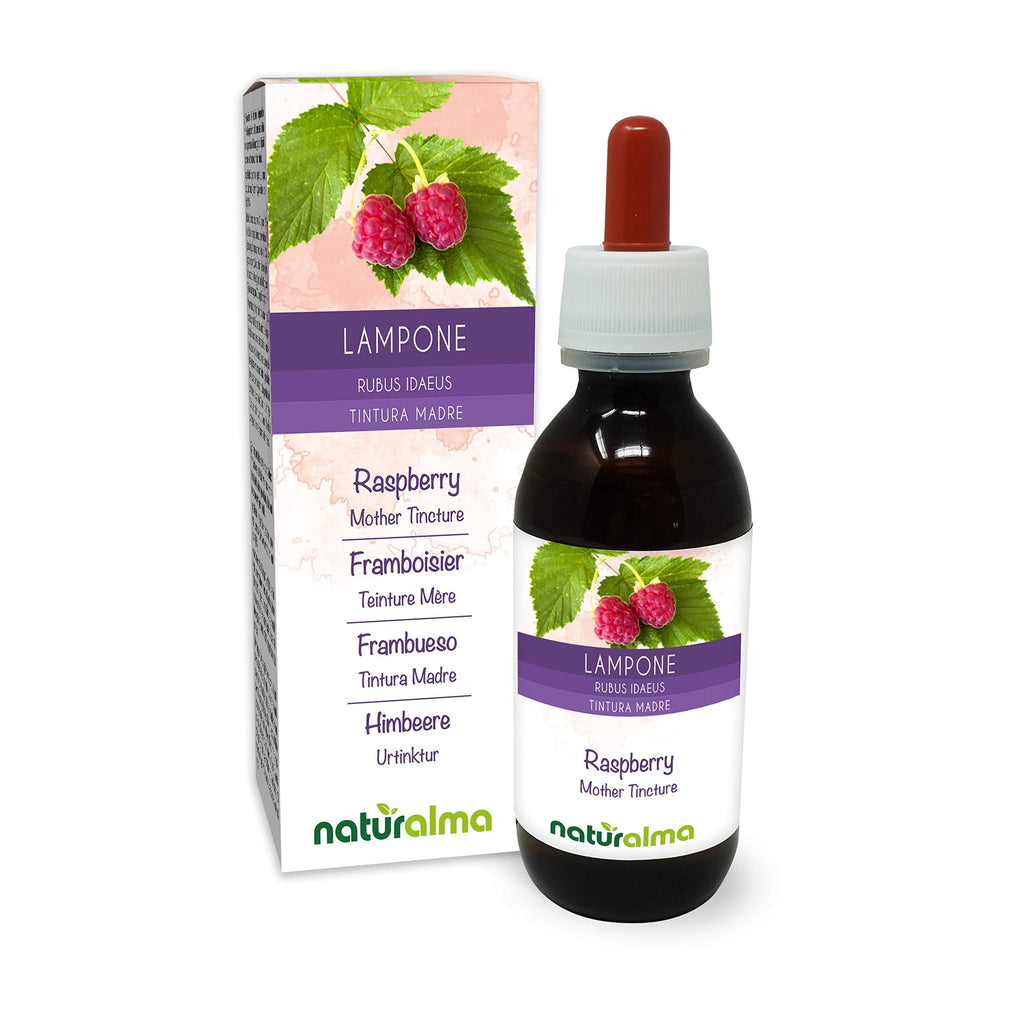 Raspberry (Rubus idaeus) Leaves Alcohol-Free Mother Tincture Naturalma | Liquid Extract Drops 120 ml | Food Supplement | Vegan 120 ml (Pack of 1) - BeesActive Australia
