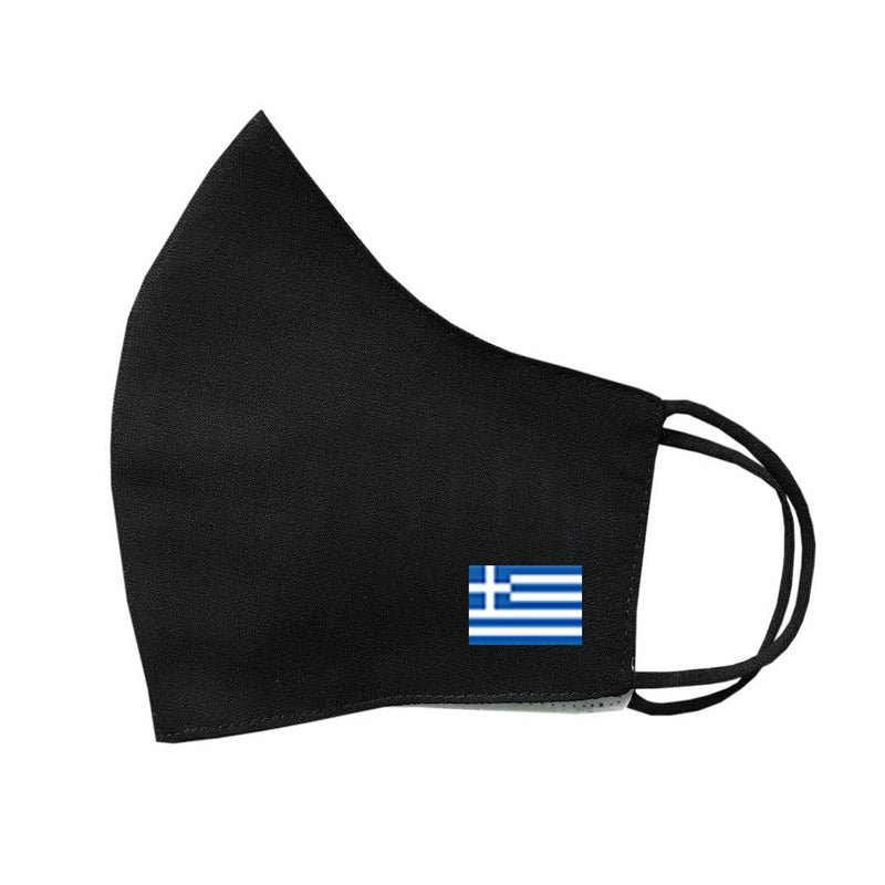 Set of 4 x Greek Flag Cotton Face Mask Protective Covering Washable Reusable Breathable Cover Greece Flag Mask - BeesActive Australia