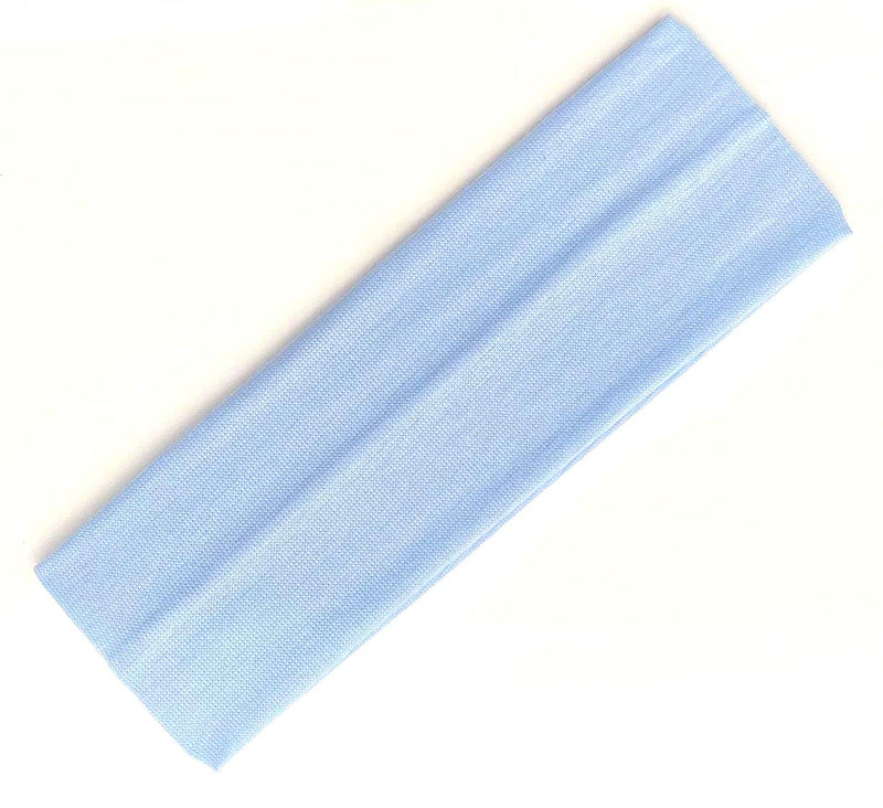 7cm Plain Stretchy Fabric Headband Kylie Band Headband Hairband Hair Bandeau (Baby Blue) Baby Blue - BeesActive Australia