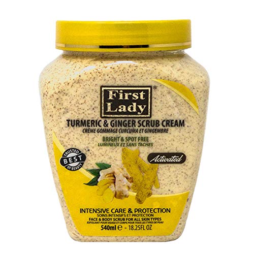 First Lady Activated Turmeric & Ginger Scrub Cream 540ml - Bright and Spot Free - Face & Body - BeesActive Australia