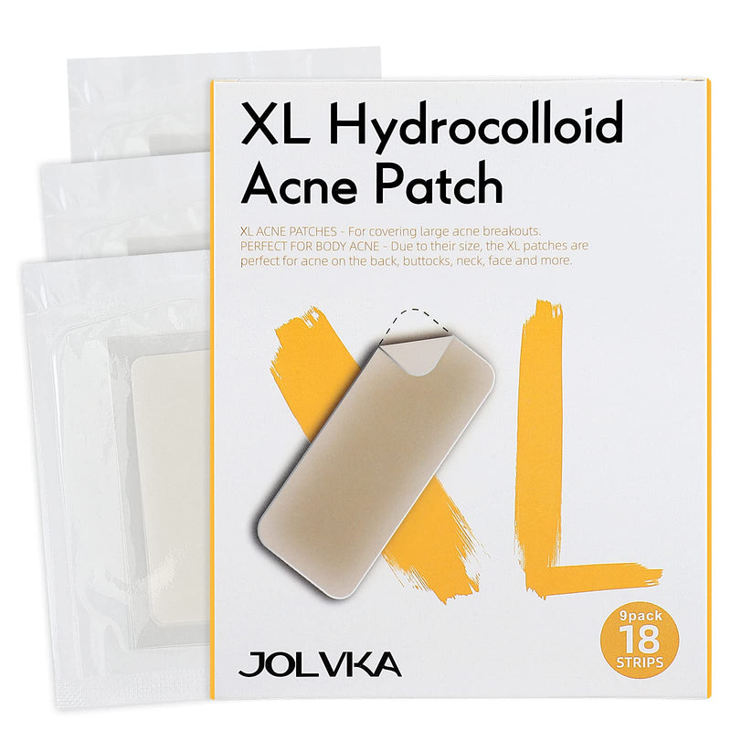 JOLVKA Large Pimple Patch,18 Strips (XL), Hydrocolloid Blemishes Patch Spot Dots, Pimple Stickers 18 Count (Pack of 1) - BeesActive Australia