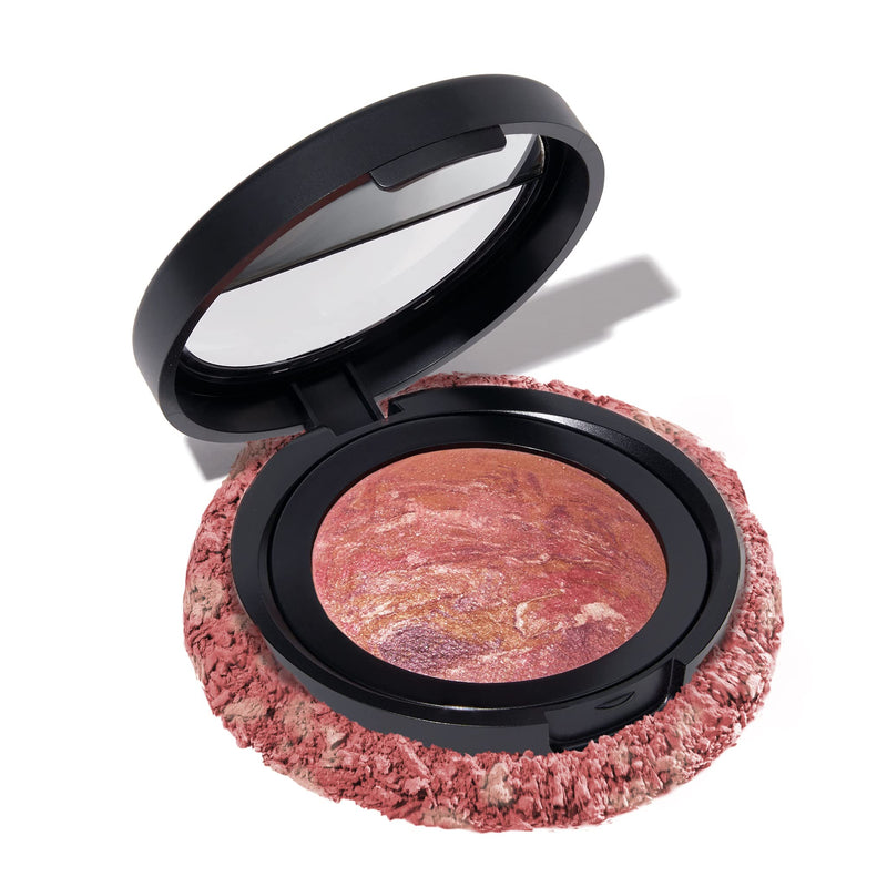 LAURA GELLER NEW YORK Baked Blush-n-Brighten Marbleized Blush- Apricot Berry Creamy Lightweight Satin Finish 07 Apricot Berry - BeesActive Australia