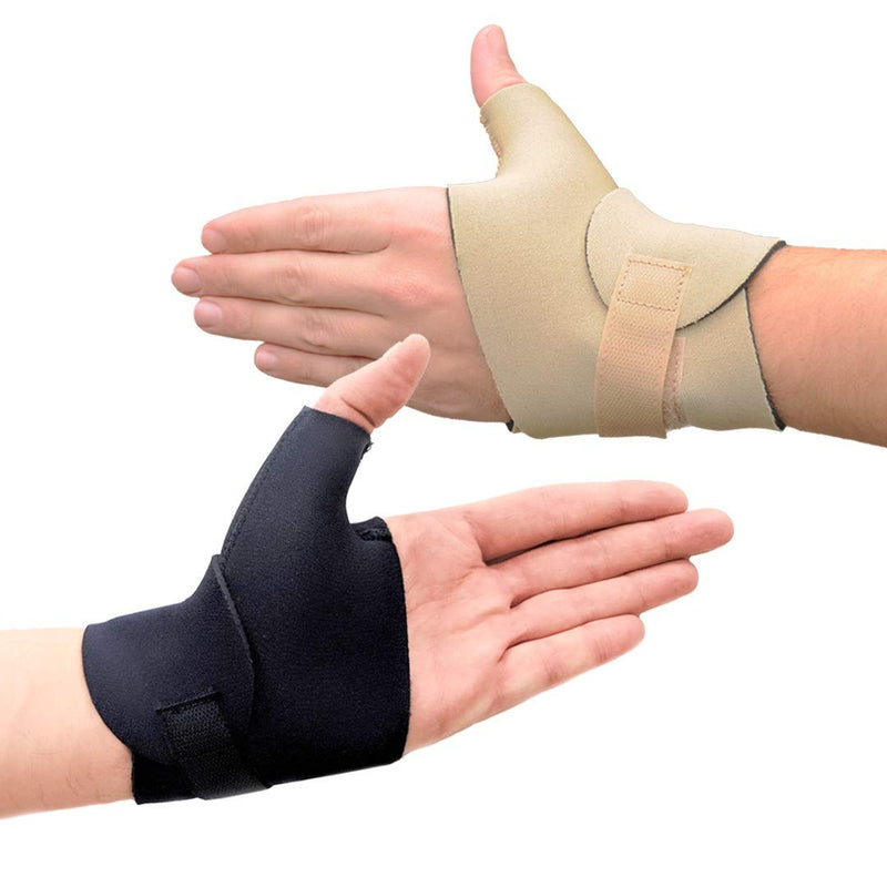 Express Orthopaedic® - Medically Approved Neoprene Wrist & Thumb Support Wrap - Bilateral (Beige, SMALL - Wrist Circ:15-17cm) Beige - BeesActive Australia