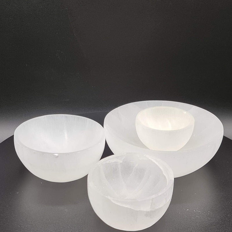 Selenite bowl Ritual bowl Alter Cleansing bowl Charging bowl Spiritual Energy Healing Meditation (6 cm) 1 Count (Pack of 1) - BeesActive Australia