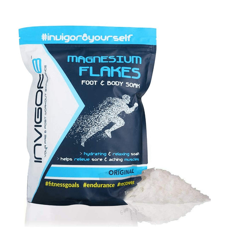 1 Kg Magnesium Flakes Original Foot & Body Soak Bath Flakes for Relaxation Hydrating Muscle Sore & Aching - BeesActive Australia