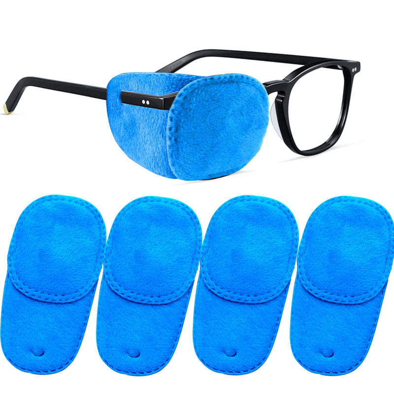 THSIREE 4 Pack Eye Patches for Kids, Super Soft Eye Patch for Glasses, Medical Patches Treat Lazy Eye Amblyopia Strabismus Patch, Blue - BeesActive Australia