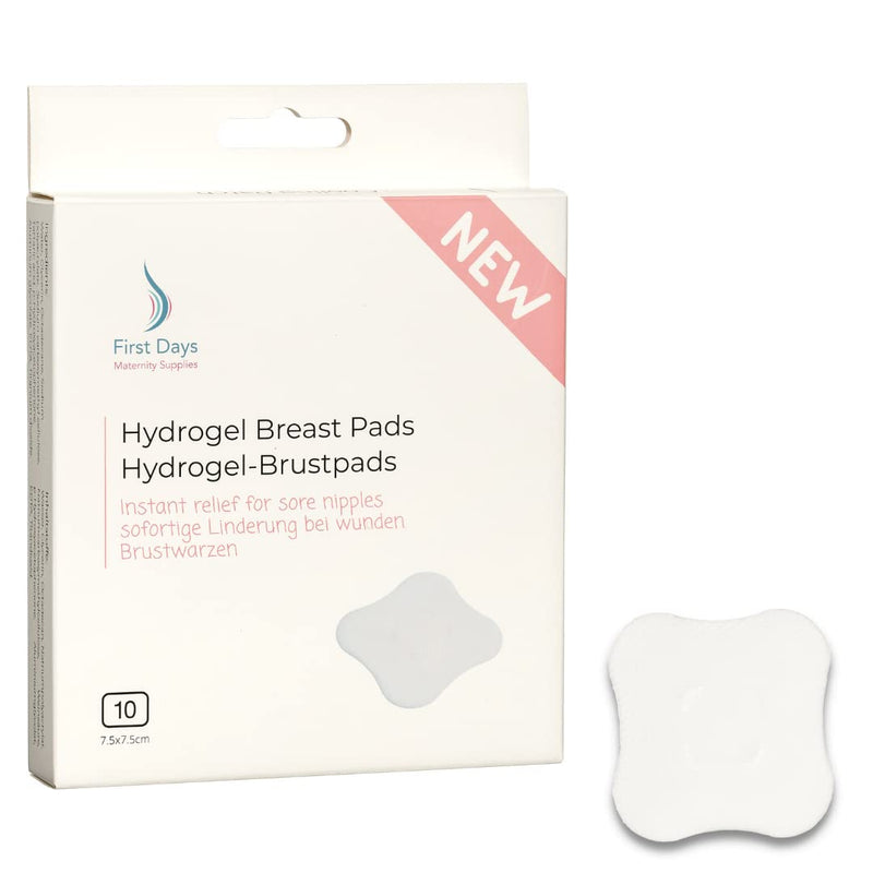 First Days Maternity - Hydrogel Breast Pads for Sore Nipples - Instant Cooling Relief - Pack of 10 Pads - Breastfeeding Essential Aid for New Mum - BeesActive Australia