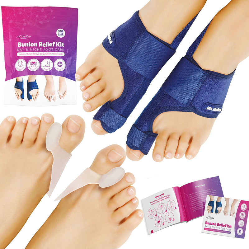 JFA Medical Bunion Corrector, Bunion Splint Toe Separators, Pain Relief & Protection, Adjustable Size, Day, Night Support - BeesActive Australia