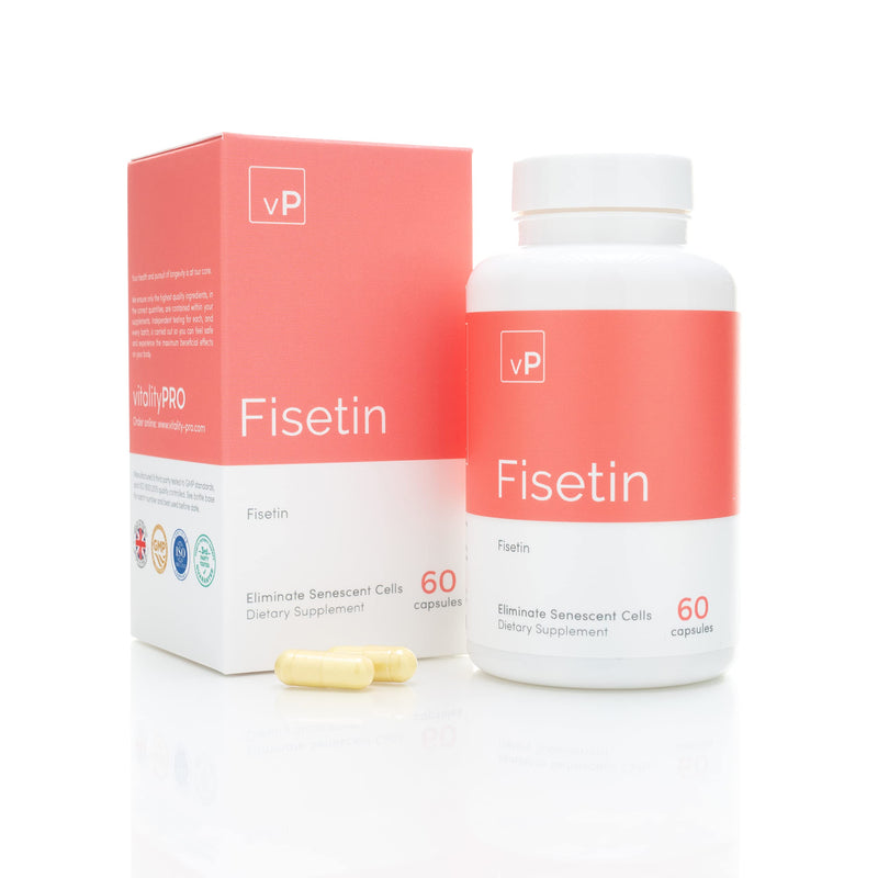 Fisetin 100mg x 60 Capsules - Third Party Tested Over 98% Purity - Natural Fisetin Supplement - Vitality Pro - BeesActive Australia