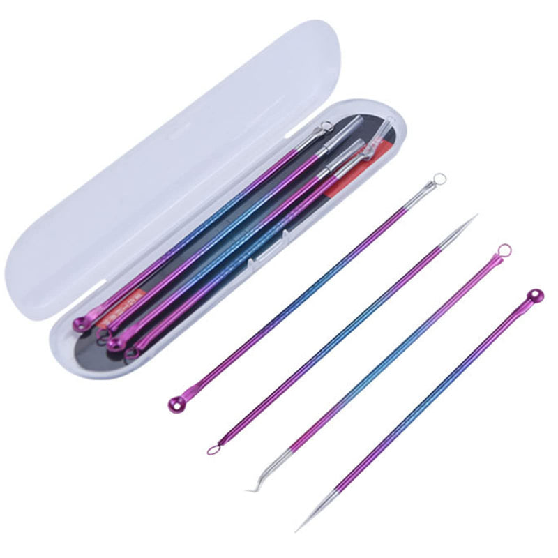 Color Blackhead Tool Kit, Stainless Steel Acne Needles Double Side Spot Squeezer Tool, Pimple Popper Tool Kit, Whitehead Removal - BeesActive Australia