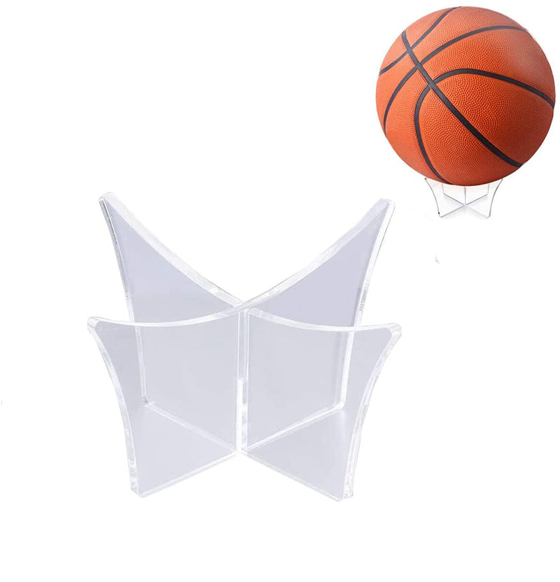 Football Display Stand,Acrylic Basketball Stand Rugby Ball Stand Clear Football Holder Sport Ball Display Case for Home School 12 * 12 * 6.4CM - BeesActive Australia
