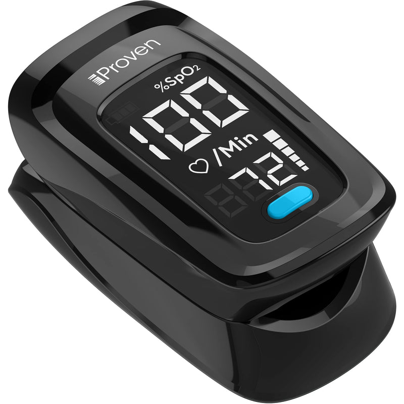 iProven - Oxygen Saturation Monitor, Fingertip Pulse Oximeter, Monitor Your Heart Rate and O2 Level, Clinically Accurate (Black) Black - BeesActive Australia