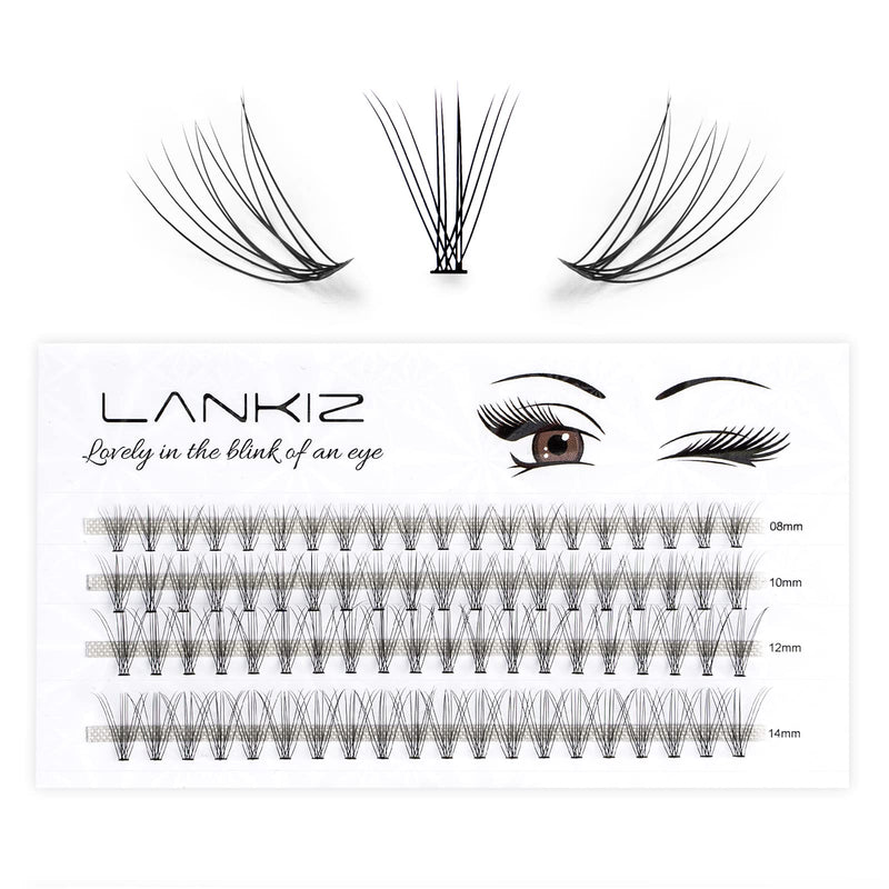 LANKIZ Individual Lashes, 80pcs Cluster Lashes Pack for DIY Eyelash Extension (10D-MIX) 10D - BeesActive Australia