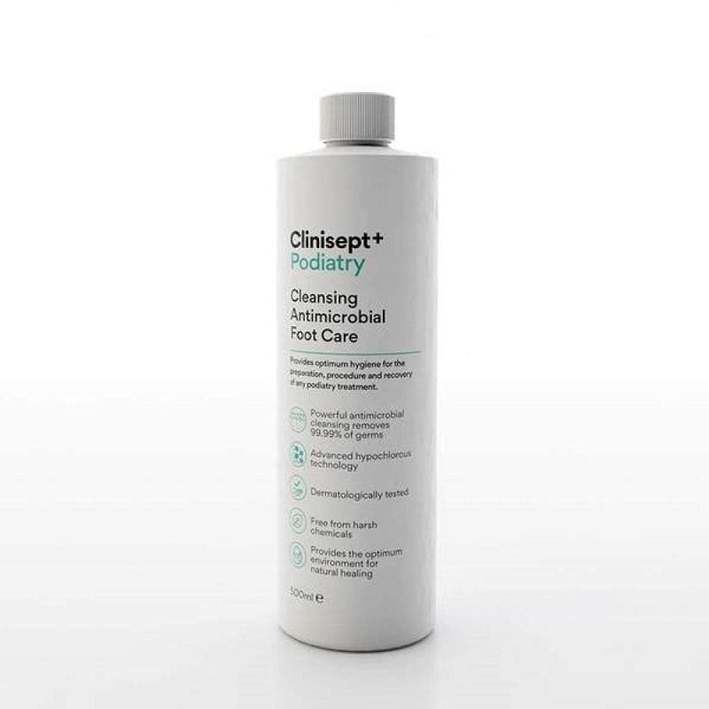 Clinisept+ Podiatry Antimicrobial Foot Care Spray - Skin, Body & Hard Surface Hygiene Cleanser - Alcohol-Free Gentle Formula - 500ml - BeesActive Australia