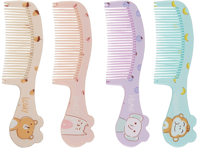 Adore Baby hair comb set | Anti-knot Pain-Free |Comb for Wet, Dry, Curly Hairs Kids with Wide Tooth Comb (Pack of 04) (Large) - BeesActive Australia