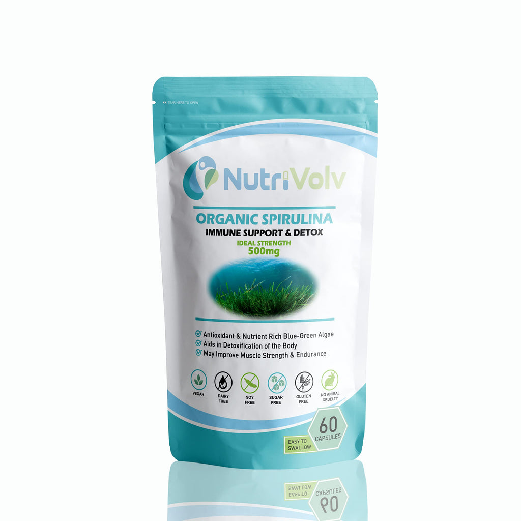 Organic Spirulina 500mg Natural Vegan Protein Source | Detox | Immune Support | Antioxidant | Weight Loss | 60 Capsules - BeesActive Australia