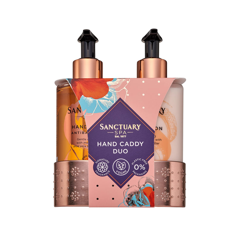 Sanctuary Spa Hand Wash and Lotion Gift Set for Women with Reusable Caddy, For Birthday, Christmas, Vegan and Cruelty Free - BeesActive Australia