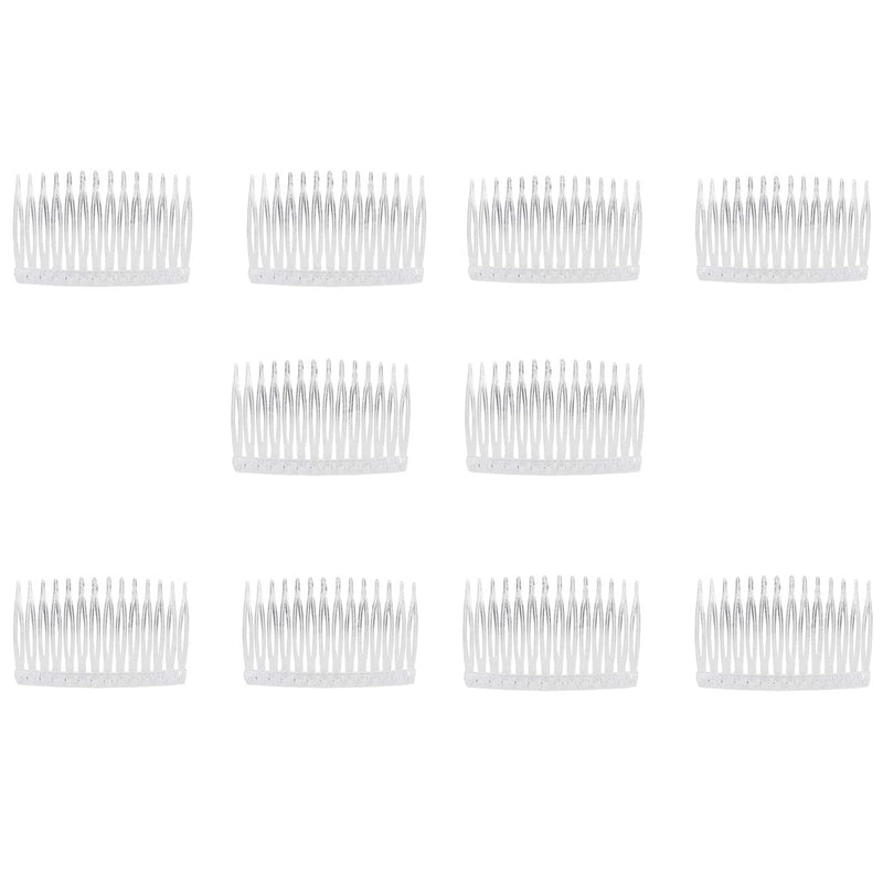 10 Pieces Hair Clip Combs,14 Teeth Hair Clip Combs Bridal Wedding Veil Comb for Women Girls Ladies,Clear - BeesActive Australia