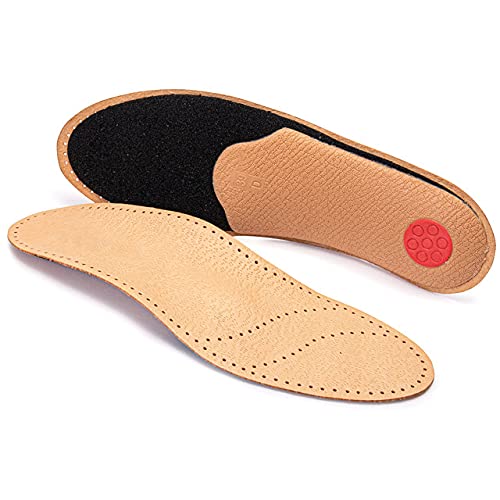 Leather Shoe Insoles with Orthotic Footbed I Insoles with Arch Support and Heel Cushion for Men and Women (UK 3 / 36 EU) 3 UK / 36 EU / 24 cm - BeesActive Australia