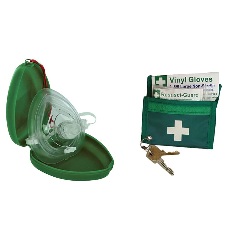Safety First Aid HypaGuard Pocket CPR Face Mask for Resuscitation with HypaGuard Face Shield Kit in Wallet - BeesActive Australia
