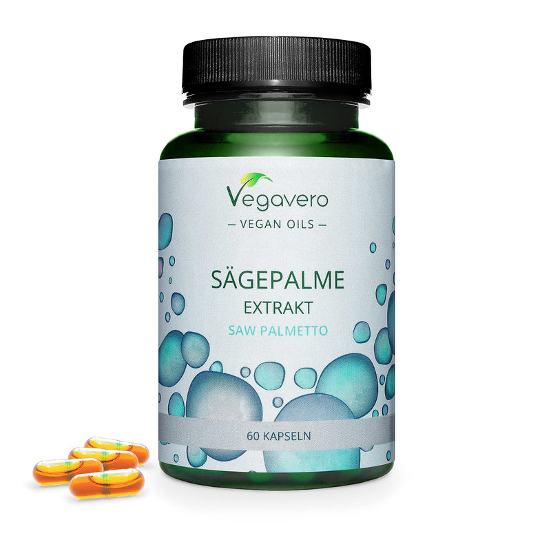 Saw Palmetto Oil Vegavero® | Prostpalm® with 90% Fatty Acids | Prostate Supplement | NO Additives | 60 Vegan Capsules Vegan | Serenoa repens - BeesActive Australia