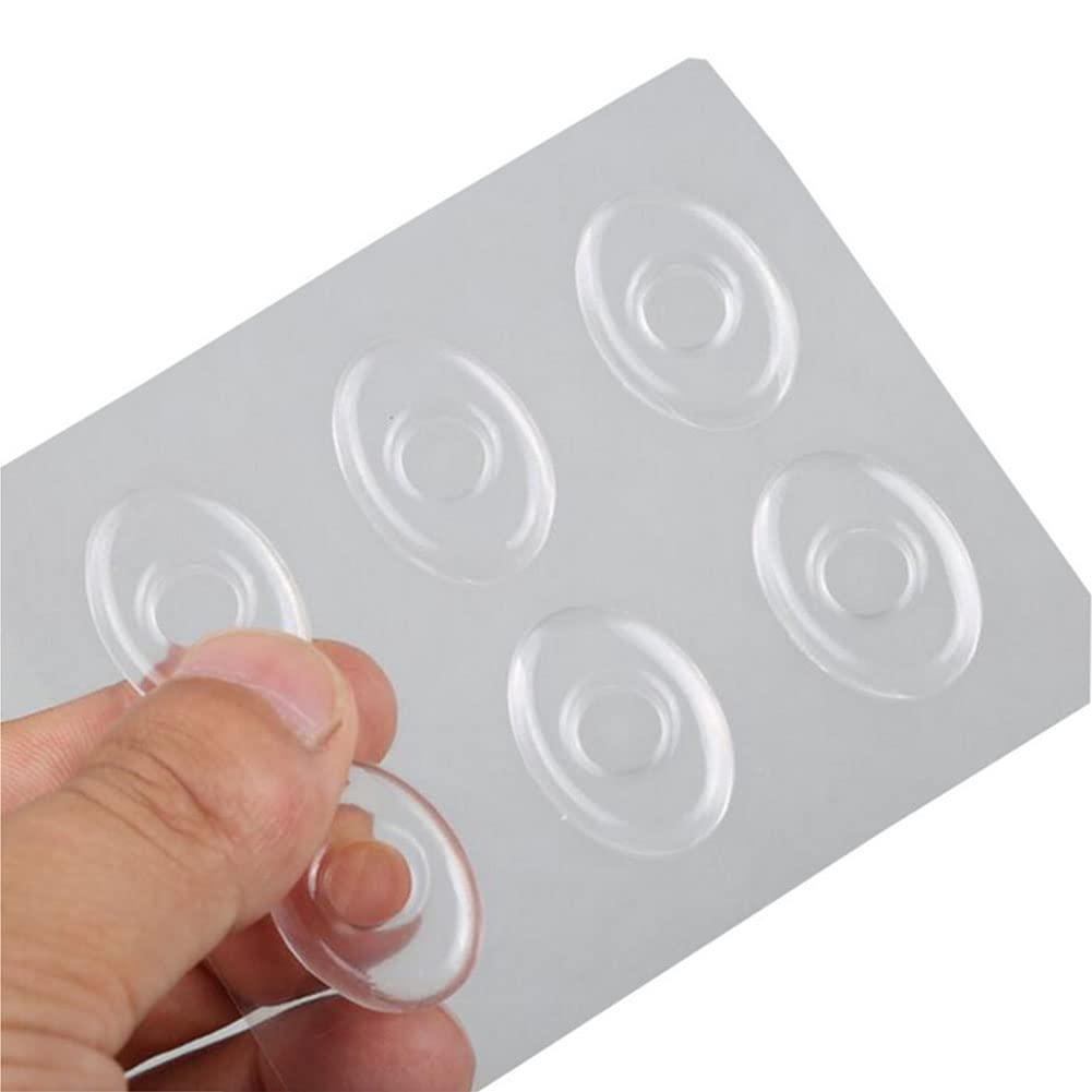 6 Sheets/36pcs Silicone Gel Oval Foot Corn Pain Relief Rings Comfortable Gel Cushions Pads Caps Remover Shoes Stick for Foot Care (Clear) - BeesActive Australia