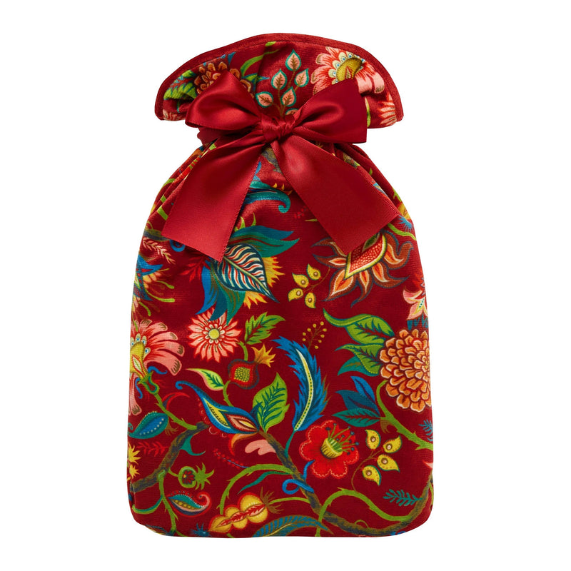 Heathcote & Ivory Wild Wonder & Joy Luxury Hot Water Bottle With Velvet Cover, 750Ml - BeesActive Australia