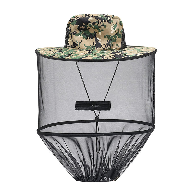 Mosquito Hat with Removable Netting Midge Mosquito Head Net Hat Face Neck Protection Head Cover for Beekeeper Hiking Fishing Camping, Green - BeesActive Australia