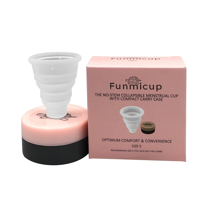Funmicup No-stem Collapsible Menstrual Cup Period Cup for Those Who Have not had a Baby - Flexible and Reusable Menstrual Cups - Small - BeesActive Australia