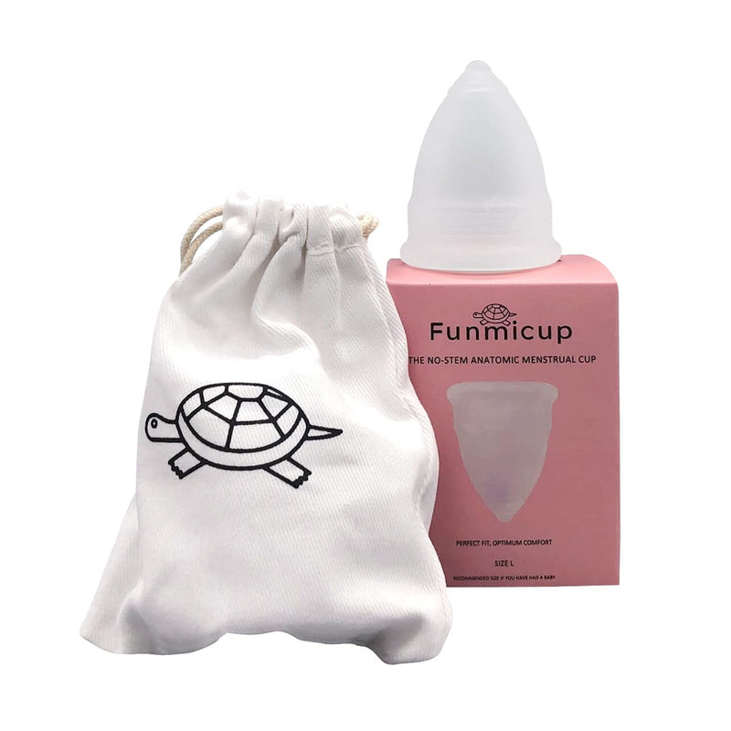 Funmicup No-stem Anatomic Menstrual Cup Period Cup for Those Who Have Had Vaginal Births - Flexible and Reusable Menstrual Cups - Large - BeesActive Australia
