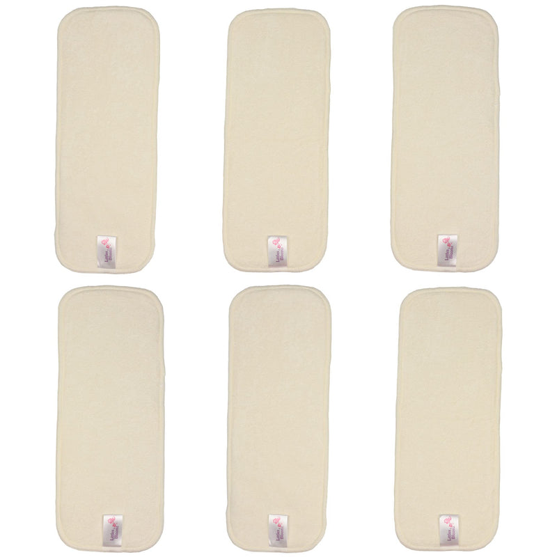 Littles and Bloomz 6 Bamboo Reusable Nappy Insert Cloth Diaper Booster, BB6 Bamboo 06 - BeesActive Australia