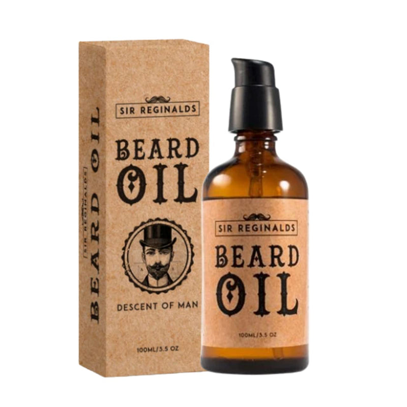 Beard Oil Sir Reginalds 'Descent of Man' Beard Oil - Made with 100% Pure Moroccan Argan Oil, Sweet Almonds & Jojoba Oil, For a Soft, Smooth Beard - BeesActive Australia